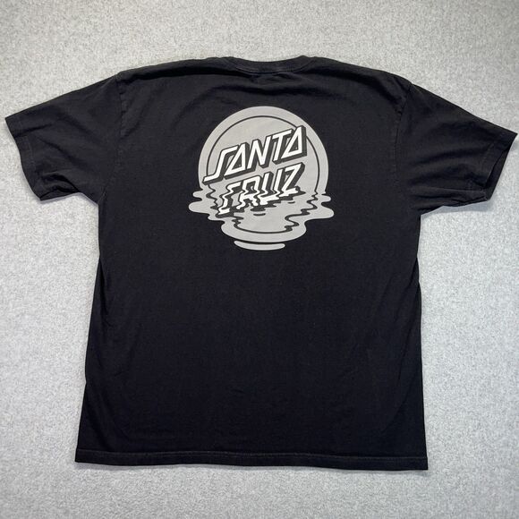Santa Cruz Skate T-Shirt Men’s XL Black Front Back Graphic Tee Streetwear - Picture 3 of 9